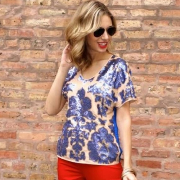 Tracy Reese Sequin Top - Picture 2 of 5